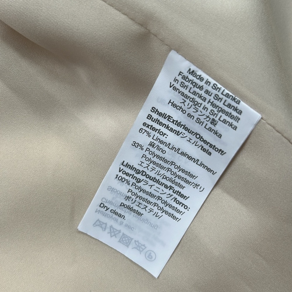 J. Crew PARKE Yellow Linen Blazer size 2 T - Picture 14 of 15